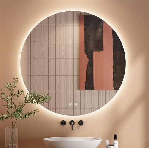 Round led bathroom - led, mirror
