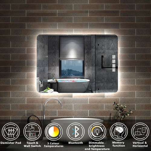Bluetooth bathroom mirror - bathroom, with