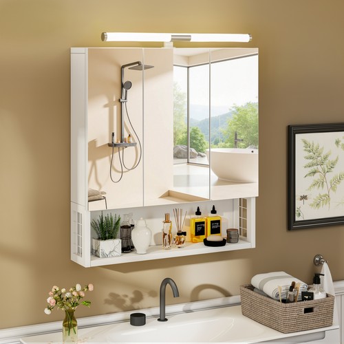 Bathroom mirror cabinet with - bathroom,