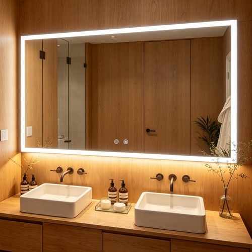 Led bathroom mirror with - led,