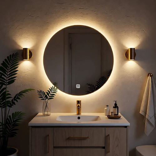 50cm round bathroom mirror - 50cm,