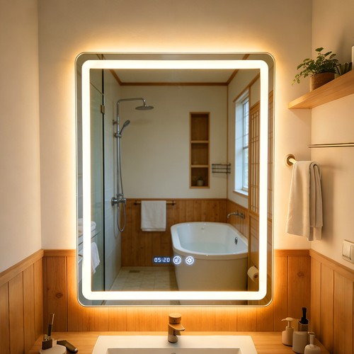 Bathroom led mirror with - led,