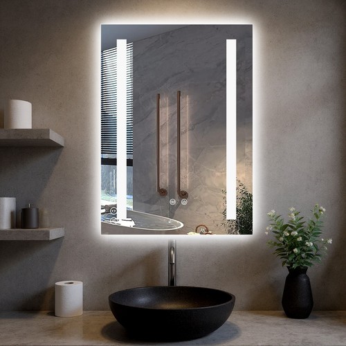 Led bathroom mirror square - bathroom, mirror,