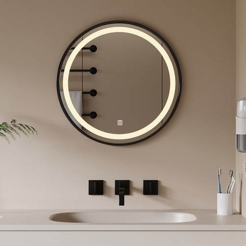 Round 500mm bathroom mirror - 500mm,