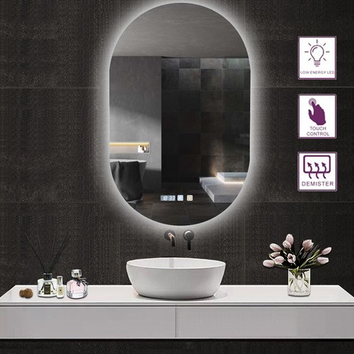 Oval illuminated bathroom - illuminated,