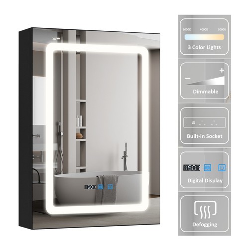 Led bathroom mirror - bathroom, cabinet