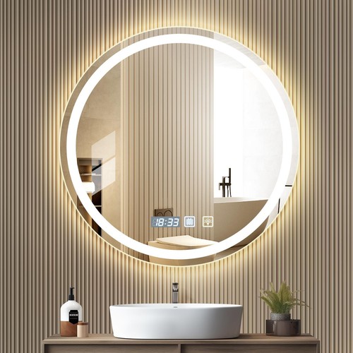 Round led bathroom wall - round,