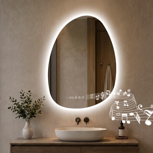 Bathroom mirror with led - with,