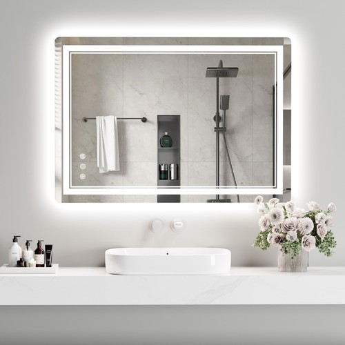Bathroom mirror with - bathroom, light