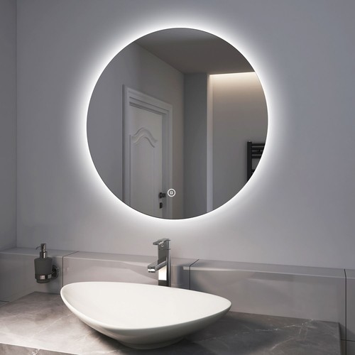 Emke round led bathroom mirror - emke,