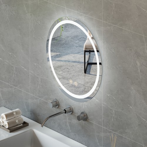 Round led mirror - led, frameless