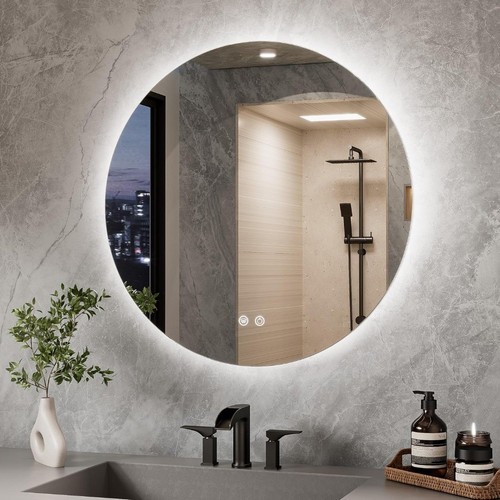 70cm round bathroom mirror - round,