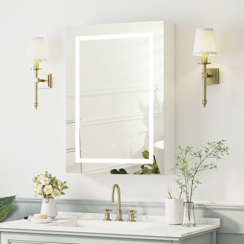 Led bathroom mirror cabinet - bathroom,