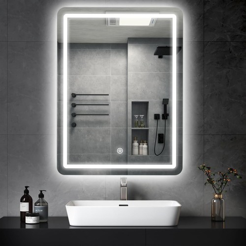Llluminated bathroom mirror - bathroom,
