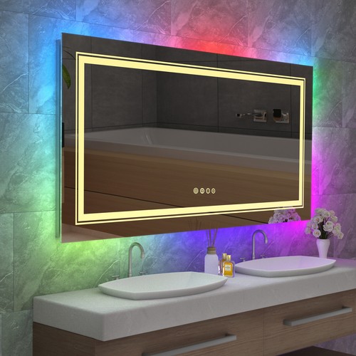 Large led bathroom mirror - mirror, with