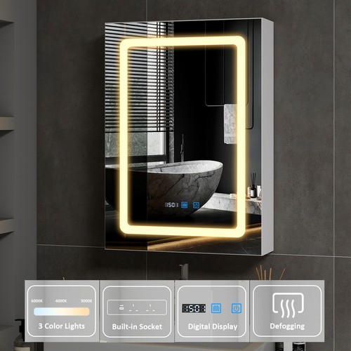 Led bathroom mirror cabinet - bathroom,