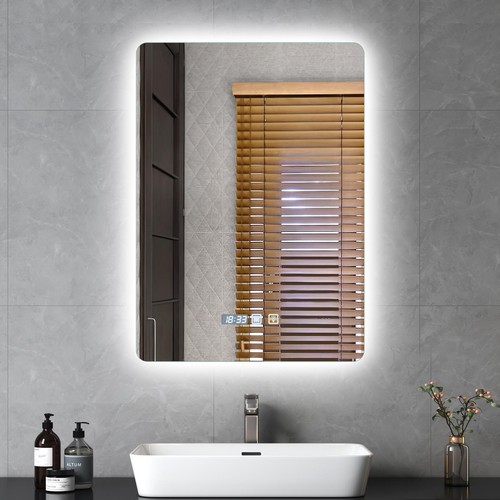 Illuminated bathroom mirror - bathroom,