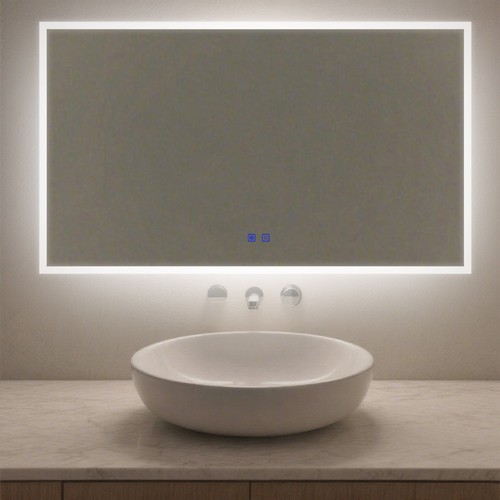 Bathroom mirror with led - bathroom,