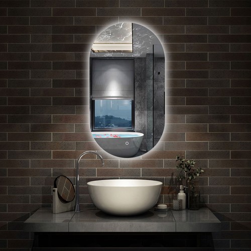 Led bathroom mirror with light - with,