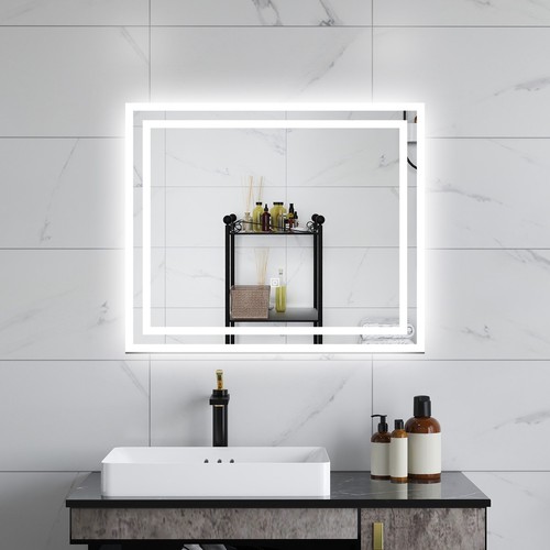 Large led bathroom mirror - bathroom, mirror,